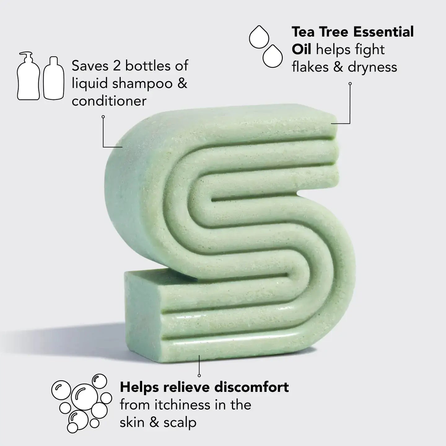 Clarifying Shampoo Bar - Tea Tree + Mint - The Plastic Free Co.