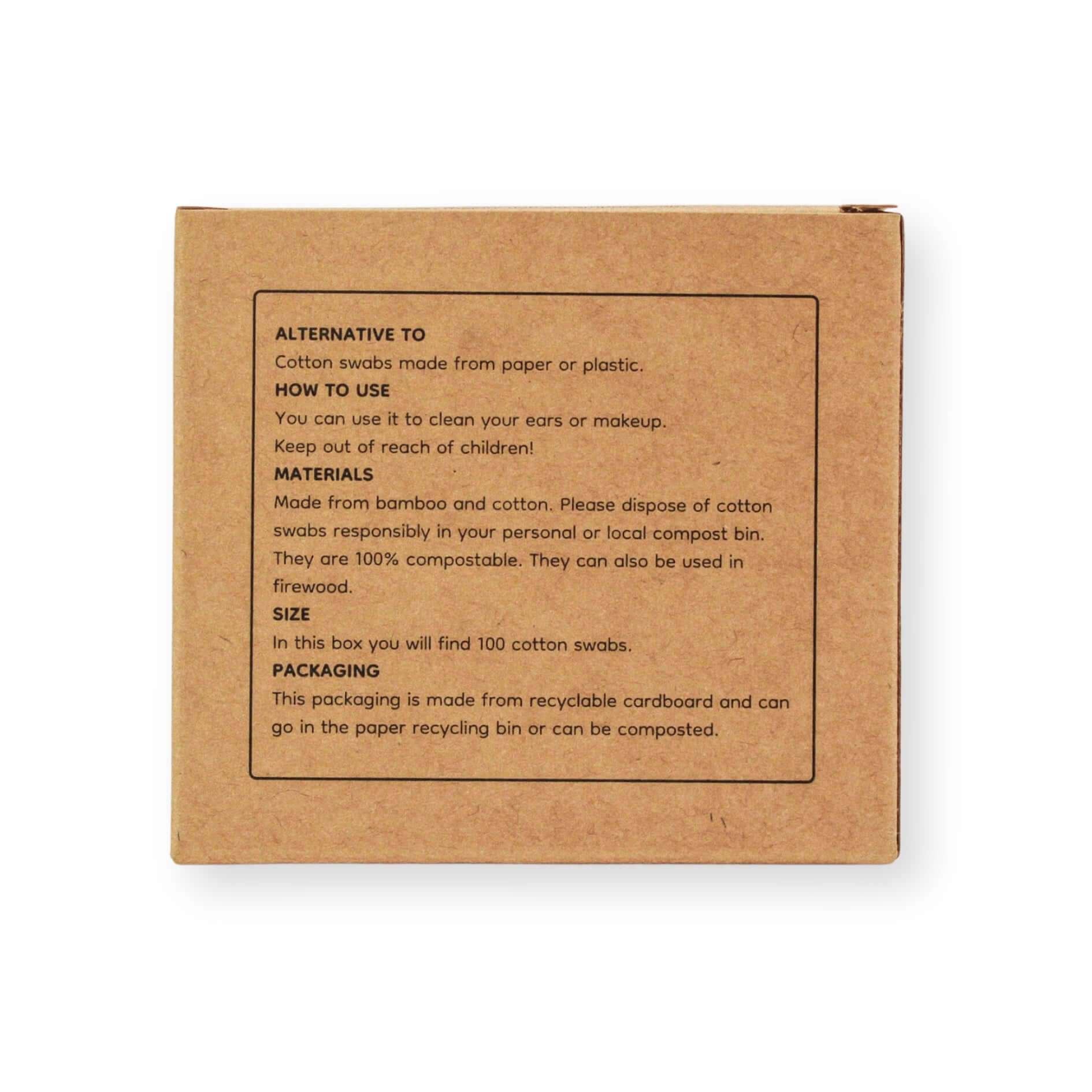 Bamboo Cotton Swabs - The Plastic Free Co.