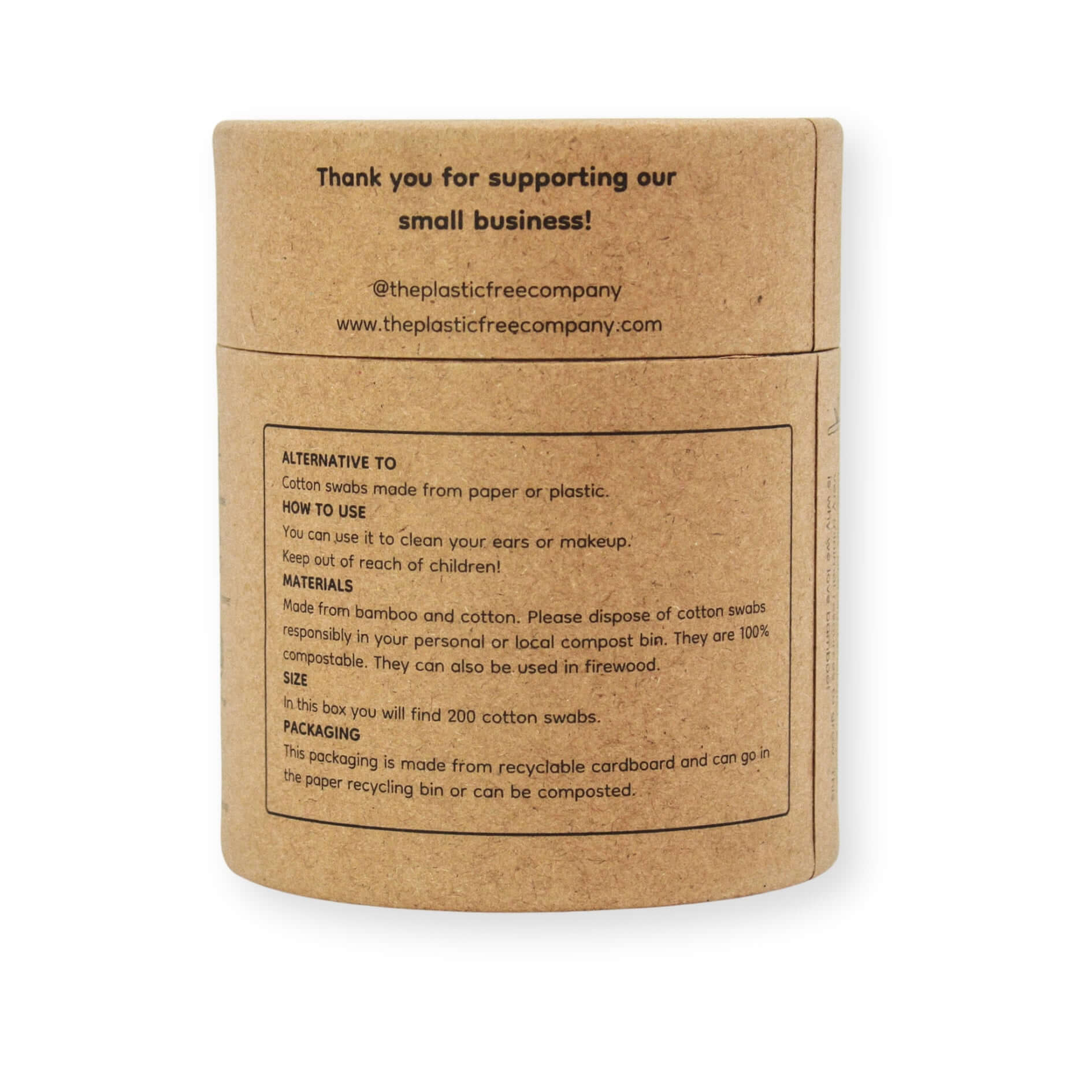 Bamboo Cotton Swabs - The Plastic Free Co.