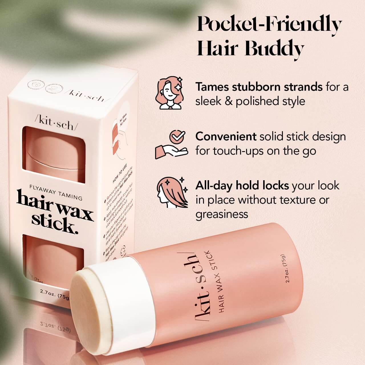 Hair Wax Stick with Castor Oil - The Plastic Free Co.