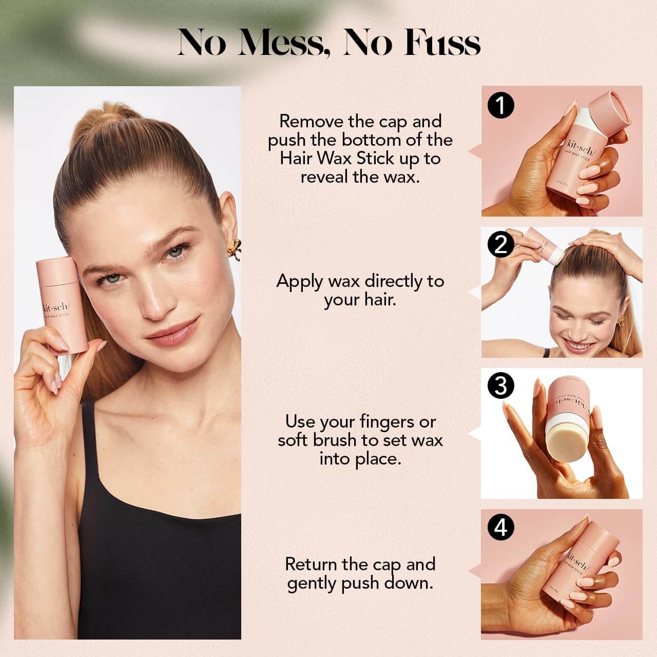 Hair Wax Stick with Castor Oil - The Plastic Free Co.