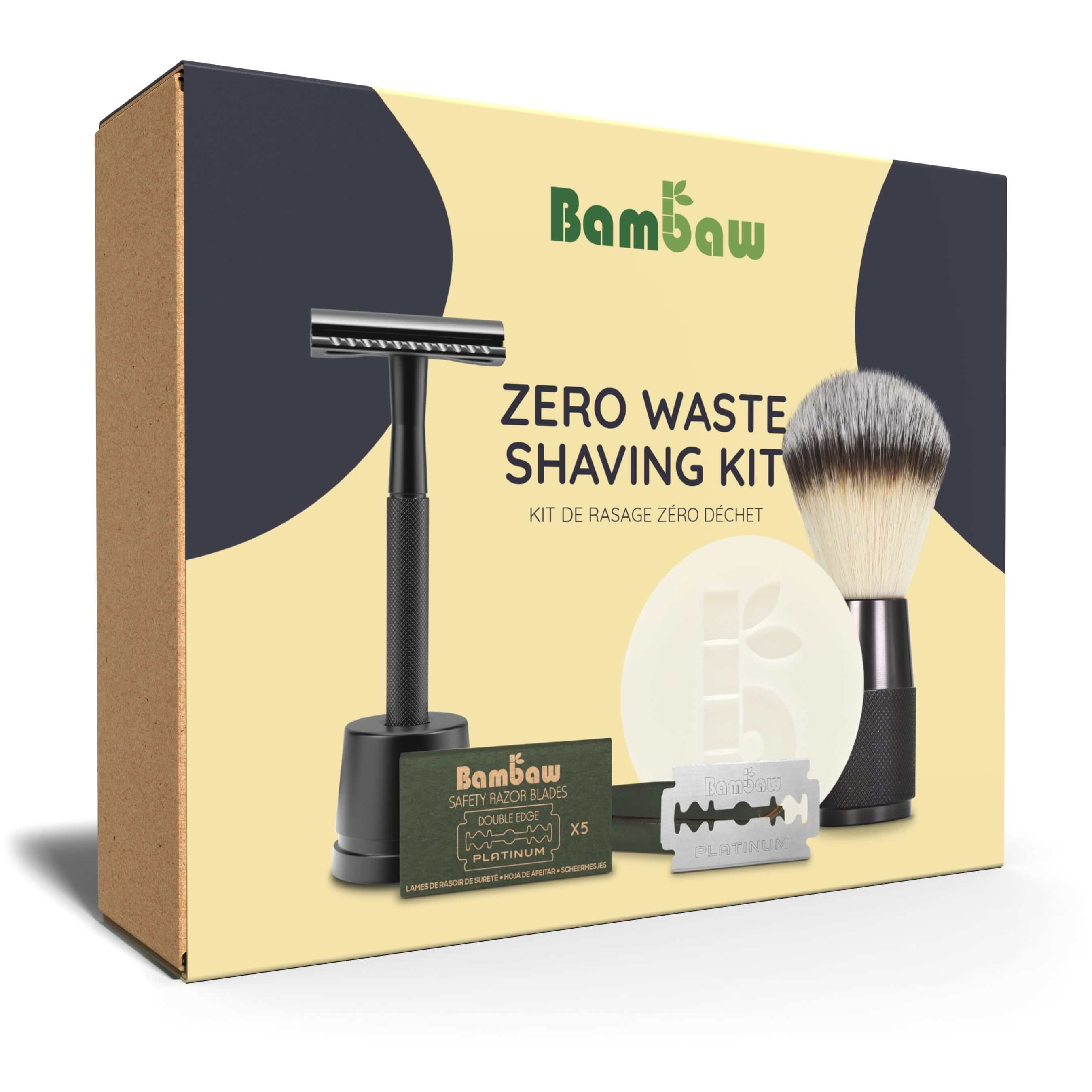 Shaving Kit - Black Edition - The Plastic Free Co.