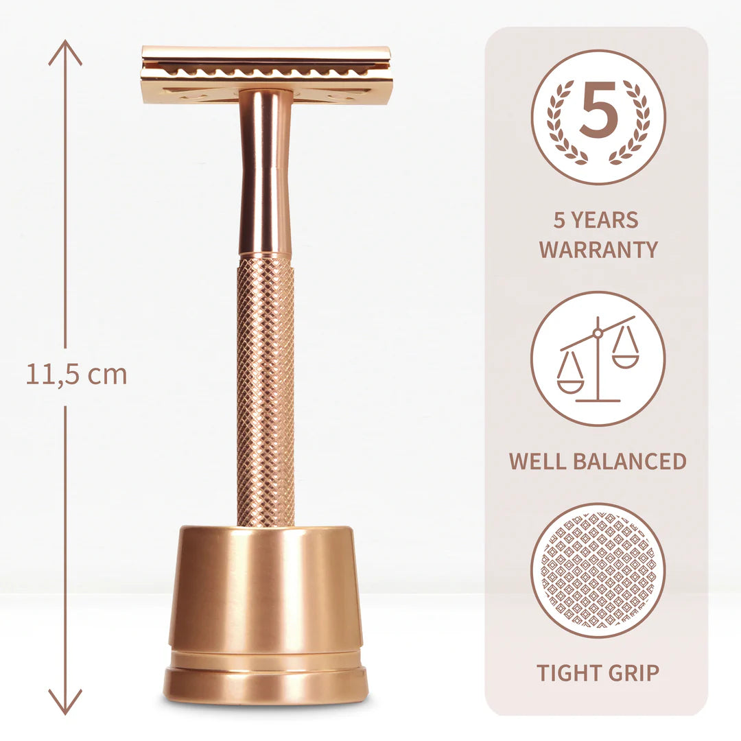 Shaving Kit - Rosegold Edition - The Plastic Free Co.