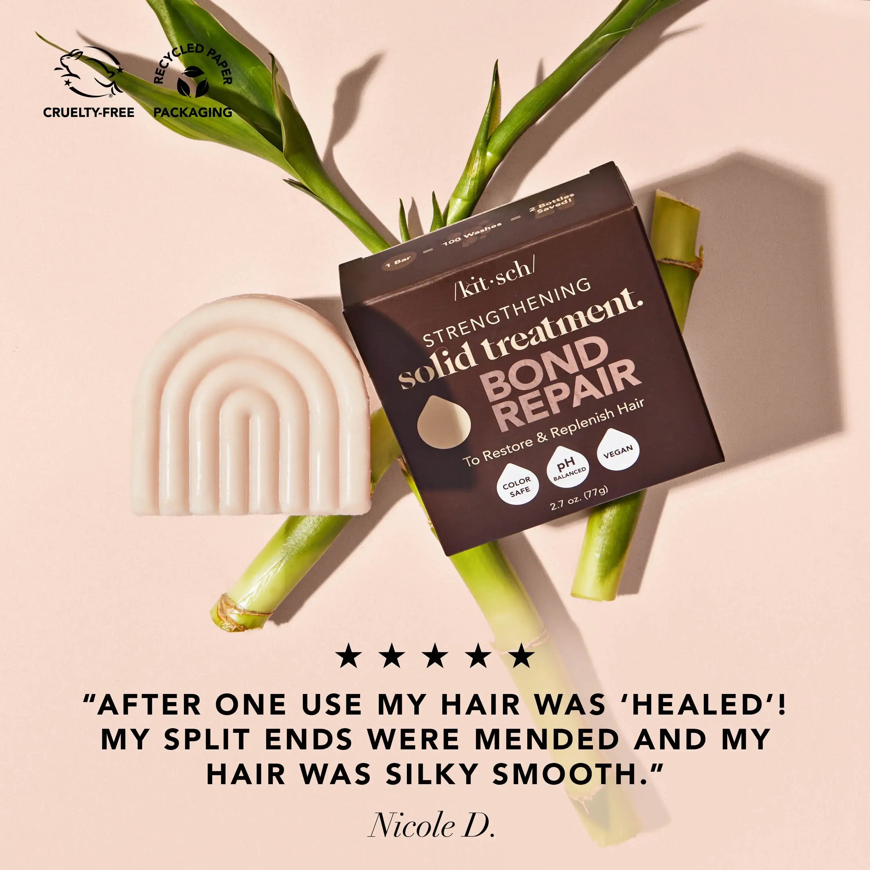 Strengthening Bond Repair Solid Hair Mask - The Plastic Free Co.