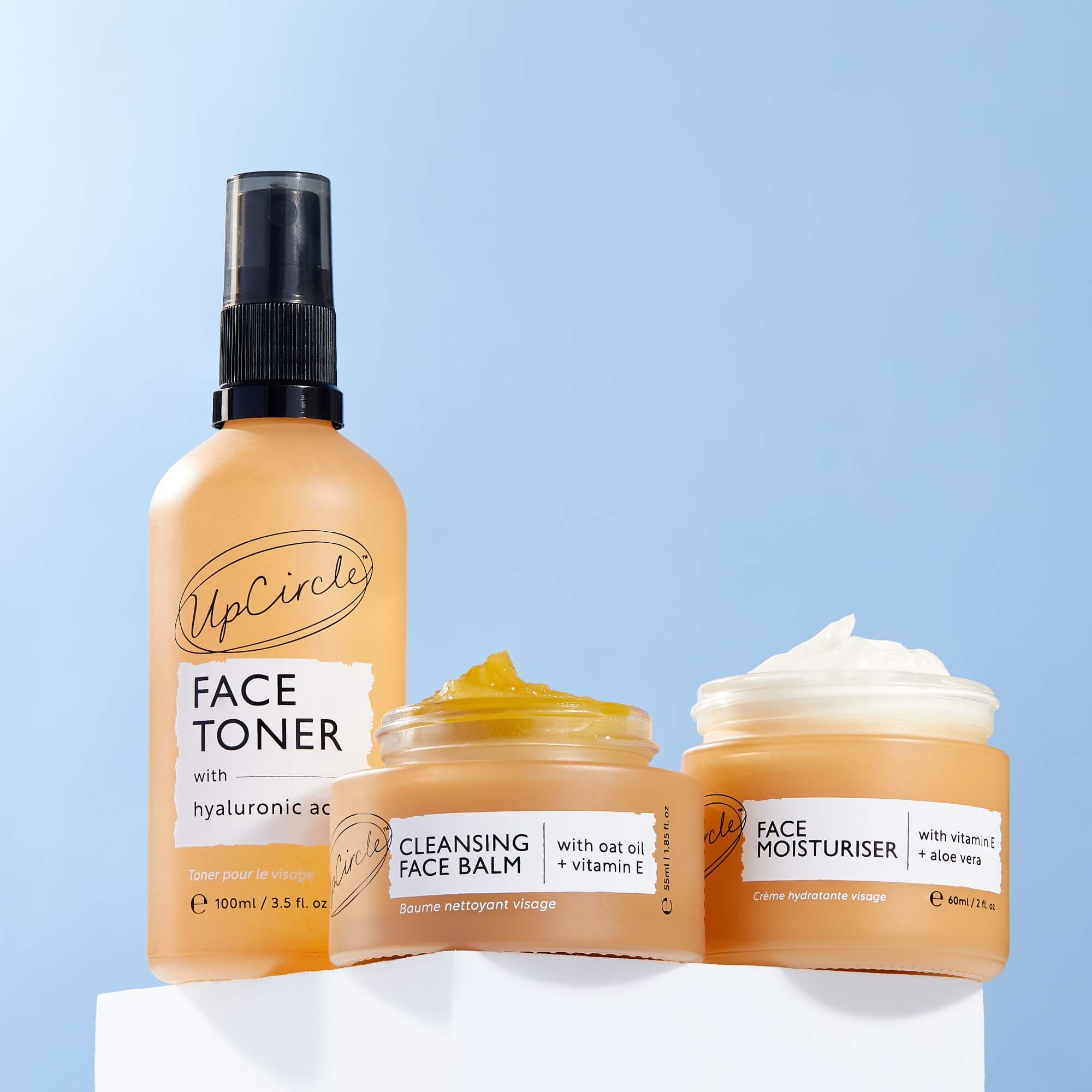 Cleanser, Toner + Moisturizer Bundel