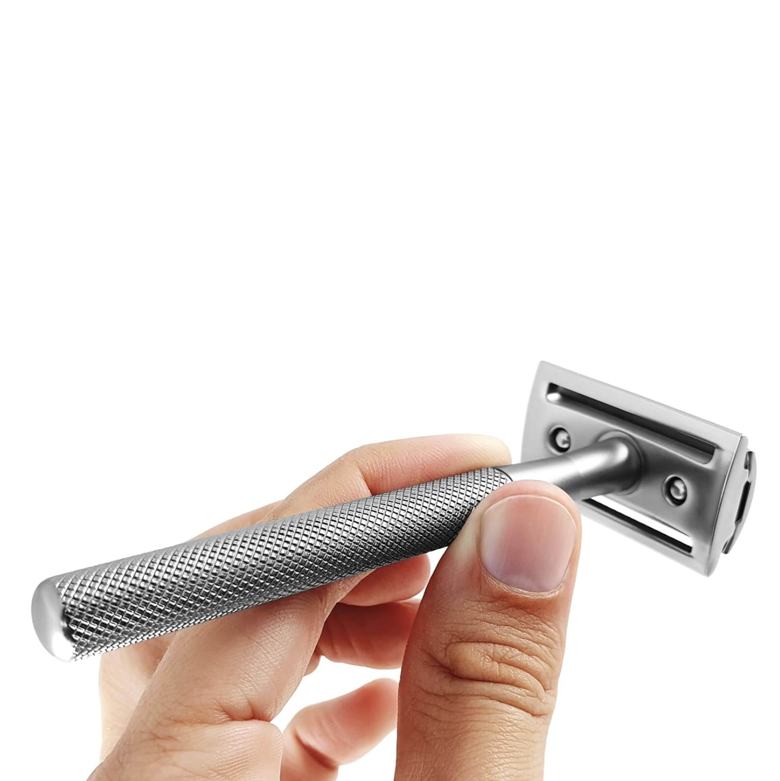 Metal Safety Razor + Stand - The Plastic Free Co.