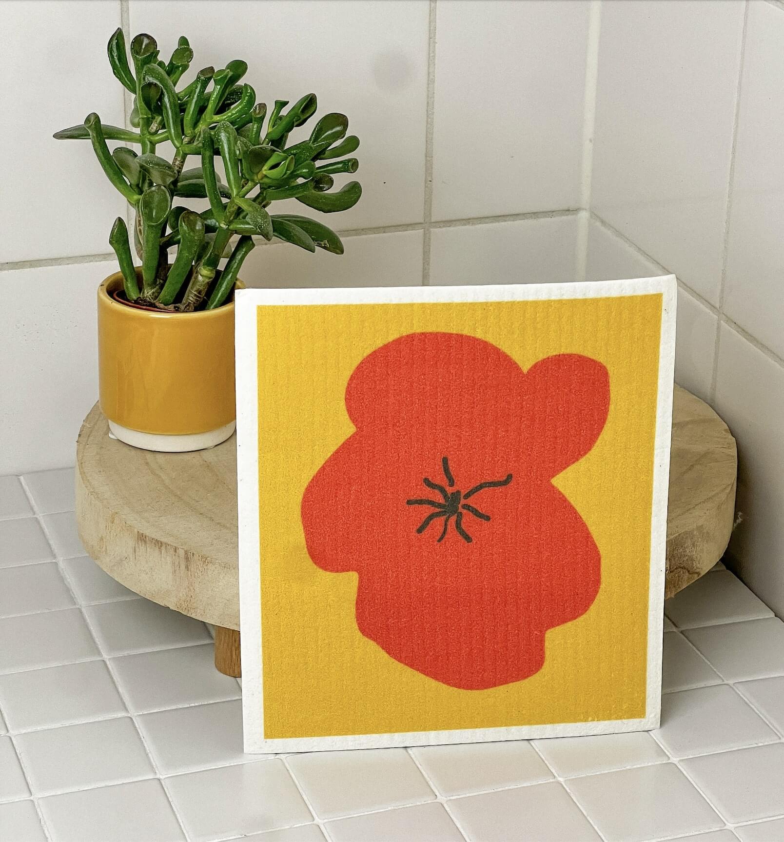 Compostable Sponge Cloths - Flowers - 1 Pack - The Plastic Free Co.