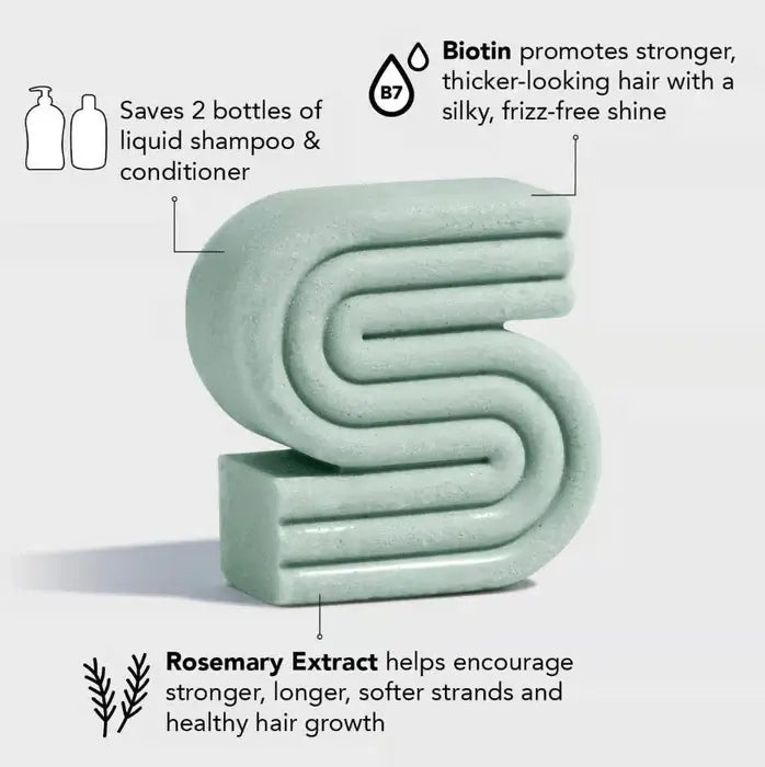 Rosemary & Biotin Shampoo Bar- Volumizing - The Plastic Free Co.