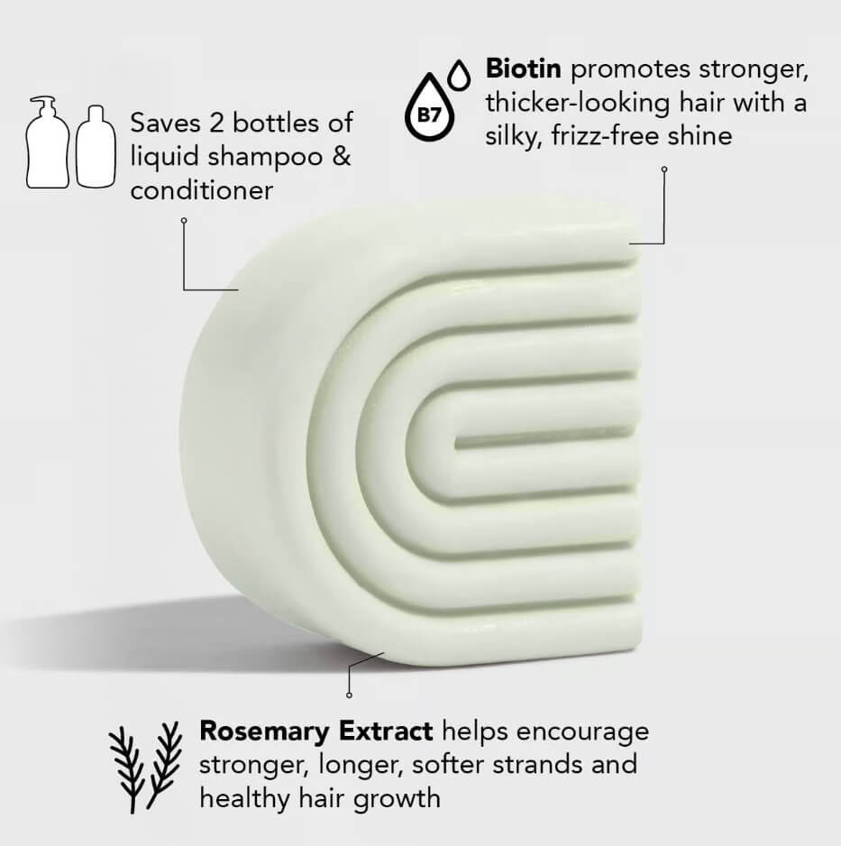 Rosemary & Biotin Conditioner Bar - Volumizing - The Plastic Free Co.
