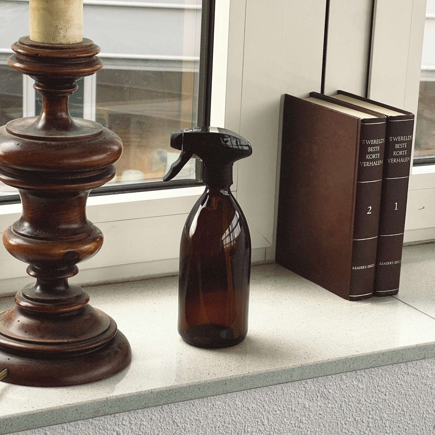 Amber Glass Spray Bottle - Plastic Free Amsterdam