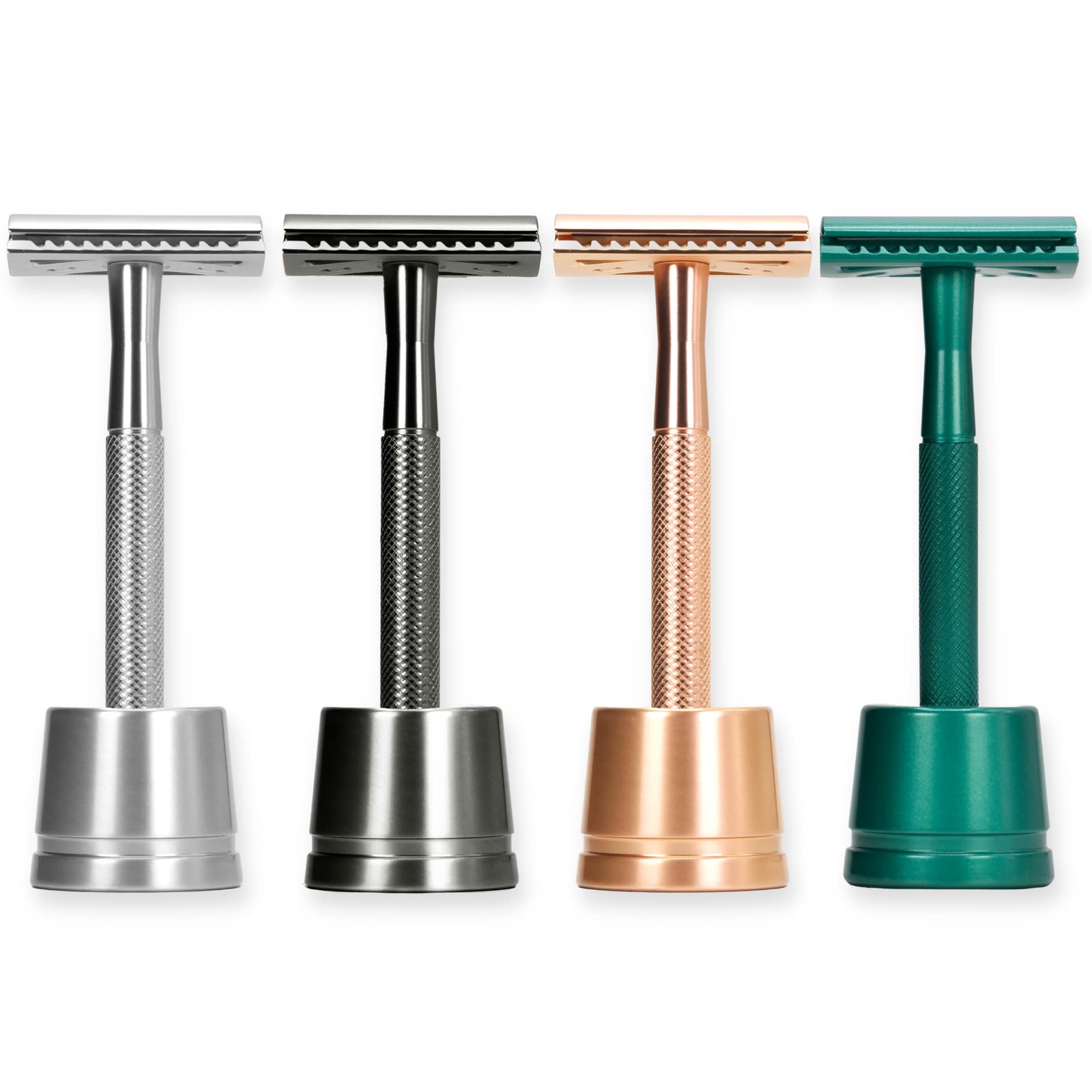 Metal Safety Razor + Stand - Plastic Free Amsterdam