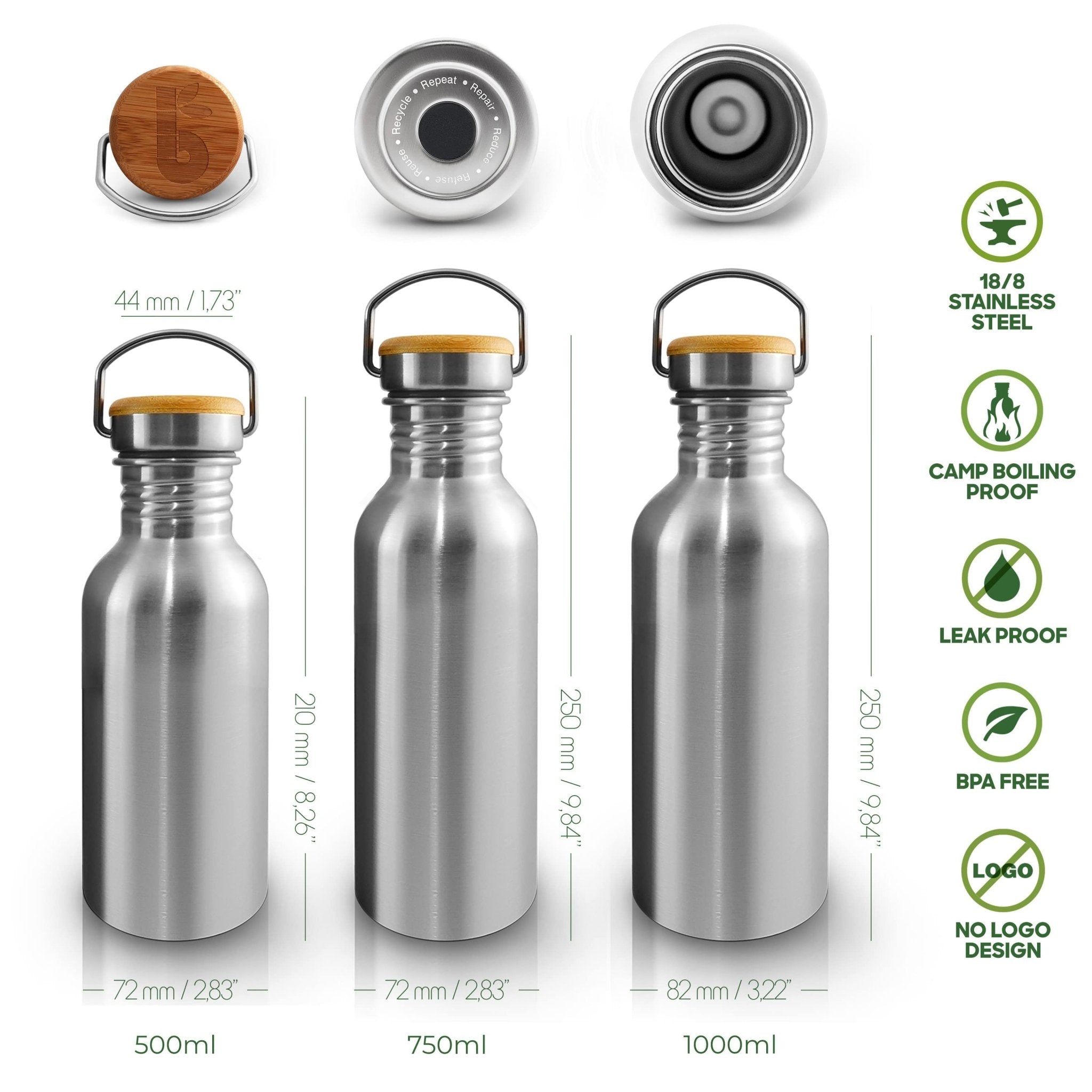 Stainless Steel Bottle - Plastic Free Amsterdam