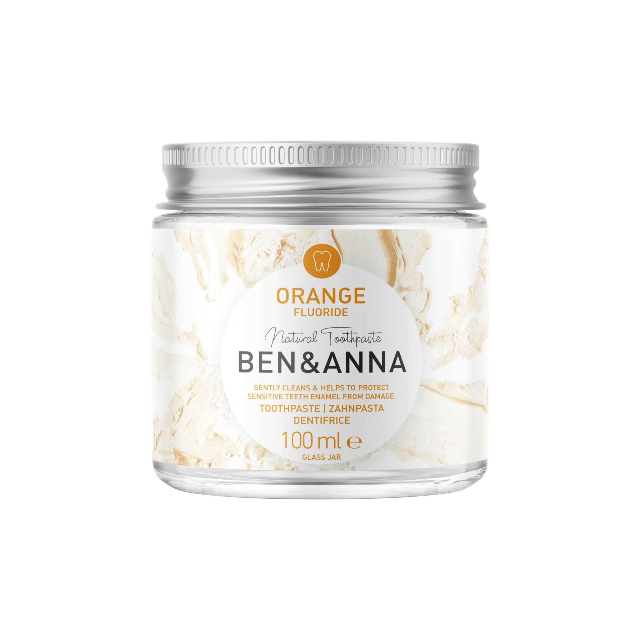 Toothpaste with Fluoride - Sensitive Orange - Plastic Free Amsterdam