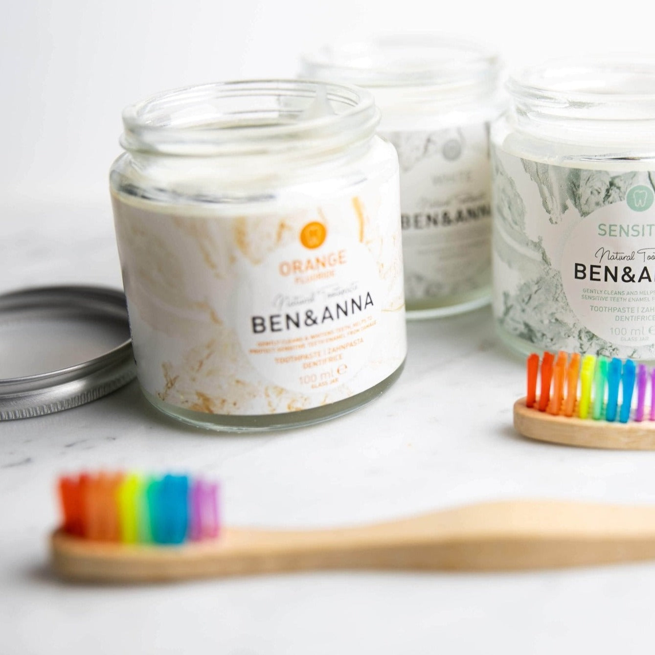 Toothpaste with Fluoride - Sensitive Orange - Plastic Free Amsterdam